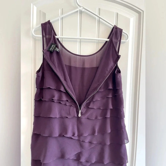 Nicole by Nicole Miller Dark Purple Ruffled Tank Top - Picture 5 of 5